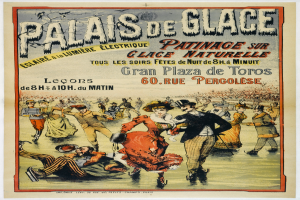 Plakatankündigung für eine Tanzveranstaltung im Palais de Glace in Paris