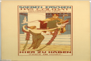 Plakat für ein Berlin-Konzert mit einer Frau in der Mitte und einem Mann rechts daneben sowie Text, der das Ereignis ankündigt.