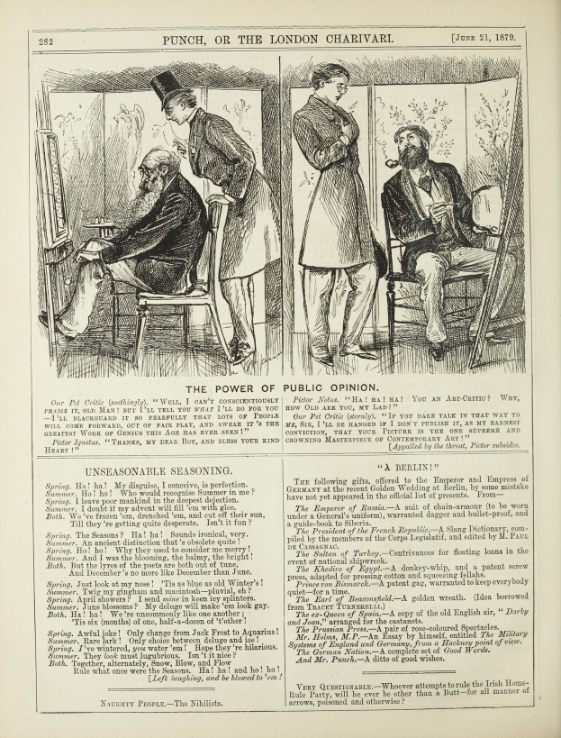 Ein altes Buchcover mit einem Mann in einem Anzug, der in einem Stuhl sitzt und nachdenklich schaut, und einer Frau, die neben ihm steht und ebenfalls nachdenklich schaut, mit der Überschrift "Die Macht der öffentlichen Meinung"